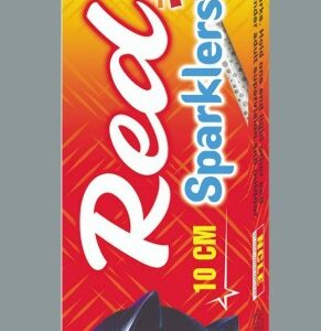 10 Cm Red Sparklers - 1 Box (10 Pieces)