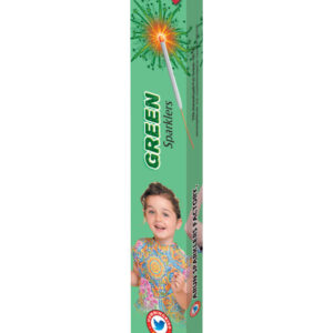 15 Cm Green Sparklers - 1 Box (10 Pieces)