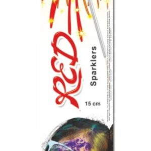 15 Cm Red Sparklers - 1 Box (10 Pieces)