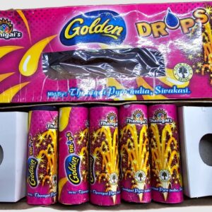 Golden drops crackling fountain crackers - 1 Box (5 Pcs)